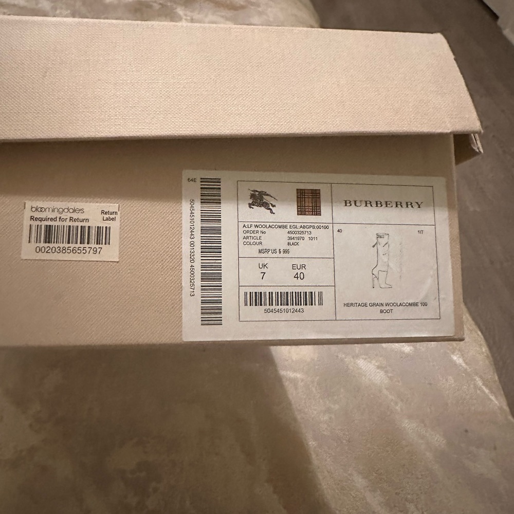 Burberry Black Heeled Boots ONLY WORN ONCE - Picture 4 of 4